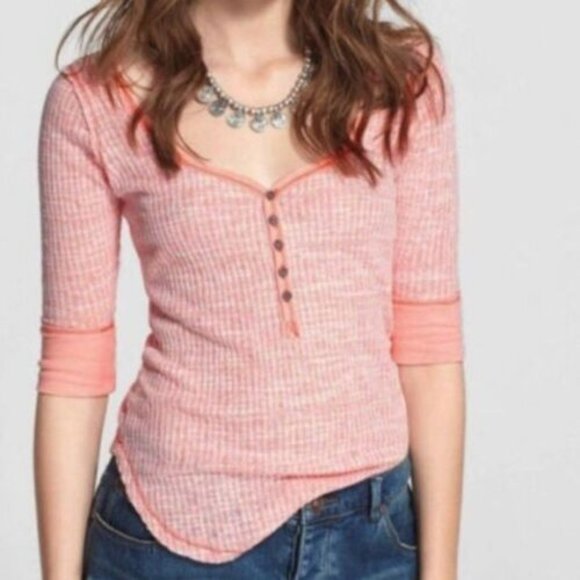 Free People We The Free Sweetheart Henley - Picture 1 of 4